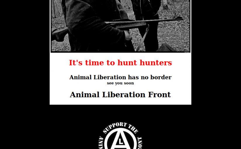 Hackeado el sitio web de caza por el Frente de Liberación Animal.